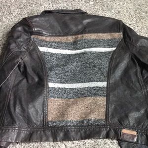 Roxy Faux Leather Aztec Jacket